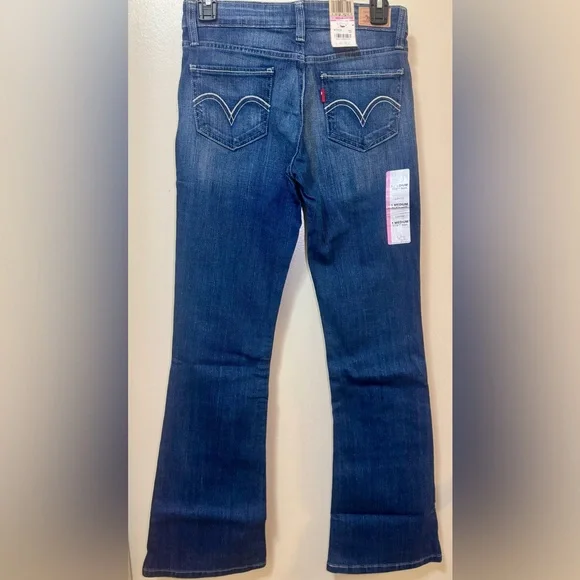 Levi's 518 Blue Boot Cut Jeans Low Rise 1 Medium Juniors/Women - Picture 3 of 12